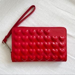 NWT Marc Jacobs Patent Heart Embossed Wallet